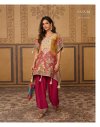 Dori By Sayuri Viscose Position Jacquard Silk Kaftan Top With Bottom